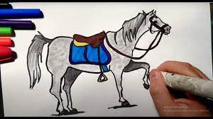 Comment dessiner un cheval facilement étape par étape - YouTube
