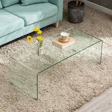 Clear medium rectangle tempered glass coffee table. Buy Cosvalve Whole Tempered Glass Coffee Table With Removable Pvc Feet Round Edges Refined Style Postmodern Home Style Save Space For Small Home Office No Assembly Required Online In Turkey B08h1wsxs7