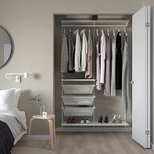 Boaxel 2 Section Shelving Unit White 48x15 3 4x79 Find It Here Ikea Wardrobe Shelving Shelving Unit Clothes Rail