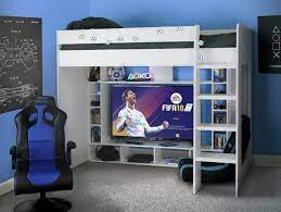 What Kid Wouldn T Love This Gaming High Sleeper Bed Frame On Clearance Argos Ebay Https Www Ukdealsa Boy Bedroom Design Boys Room Design High Sleeper Bed
