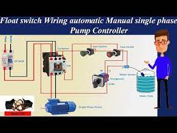 Float Switch Wiring Automatic Manual Single Phase Water Pump Controller Water Pump Youtube Water Level Switch Electrical Circuit Diagram Water Pumps