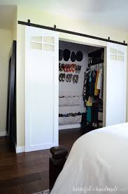 How do you fix sliding closet doors? Closet Sliding Barn Doors Build Plans Houseful Of Handmade