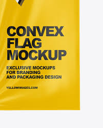 All free mockups consist smart object for easy edit. Convex Flag Mockup In Outdoor Advertising Mockups On Yellow Images Object Mockups