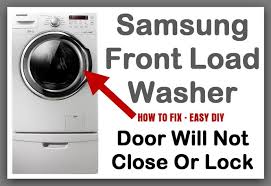 Mar 18, 2021 · in many cases, the reason why your washer lid won't unlock has to do with a little glitch in the computer system. Samsung Front Loading Washing Machine Door Will Not Close Or Lock