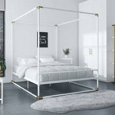 Base, hardware, high posts, and the canopy frame is made of aged pewter finished metal. White Canopy Beds Wayfair