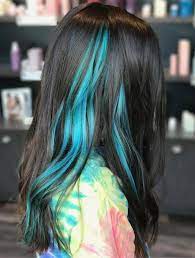 40 Ideas Of Peek A Boo Highlights For Any Hair Color Blue Hair Color Highlights Hair Color Streaks Blue Hair Highlights