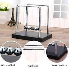 Newtons Cradle For Learning And Education Stainless Steel Balance 5 Balls With Wooden Base Science Newton S Cradle Unique Toys Educational Toys For Kids