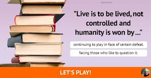 It includes stories, plays, poems, song lyrics, etc. Resistente Molde Oblicuo Literature Buff Quiz Tren Para Editar Involucrado