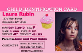 The global community for designers and creative. Child Personal Id Badge Horizontal Great Selection Of Child Id Cards Templates Easyidcard