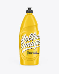 Glossy Washing Up Bottle Mockup In Bottle Mockups On Yellow Images Object Mockups