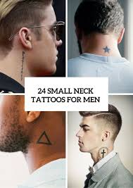 Having ideas to make the best tattoo is very important. 24 Excellent Small Neck Tattoos For Guys Styleoholic
