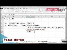 Praktik Menggunakan Terbilang Xlma Pada Excel 2007 2010 2013 Youtube Youtube Lembar Kerja Video