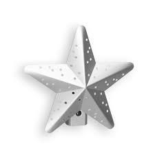 Westek Silver Tin Star Automatic Led Night Light Nl Tnst Sl The Home Depot Tin Star Led Night Light Night Light