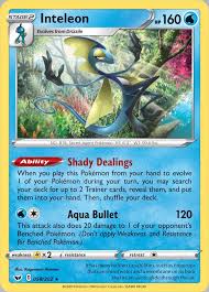 Inteleon Sword Shield 58 Bulbapedia The Community Driven Pokemon Encyclopedia In 2020 Pokemon Cards Pokemon Pokemon Trading Card