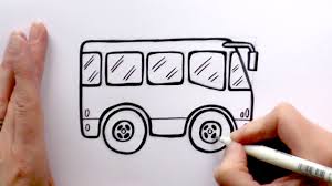 You can see here the minimum number of smooth and rounded elements. How To Draw A Cartoon Bus Youtube