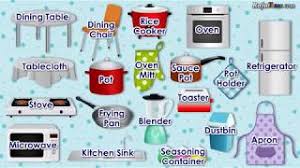 Belajar Bahasa Inggris Benda Benda Di Dapur Objects In The Kitchen Dining Room Belajardirumah Youtube