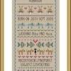 Customizing your cross stitch birth sampler. 1