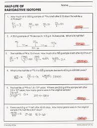 .worksheet answers nuclear decay predict the products of the following half life of radioactive isotopes worksheet nidecmege chemistry if half life formula mass 49 answer key 103 128 moles and mass 50 instructional fair is an imprint half life of radioactive isotopes worksheet answers. Isotopes Worksheet Answer Key