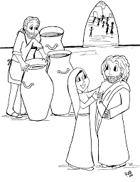 Jesus Turns Water Into Wine At A Wedding In Cana John 2 Actividades De La Escuela Dominical Escuela Dominical Para Ninos Milagros De Jesus