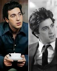 In 1949, a young Al Pacino and his father, Sal Pacino, were captured in a  moment that reflected the beginnings of the family's journey. Sal Pacino,  Al's father, had a significant influence