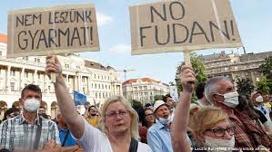 Hungary is a party to the schengen agreement, which allows for free movement between certain european countries. Hungarians Protest Planned Chinese University In Budapest News Dw 05 06 2021