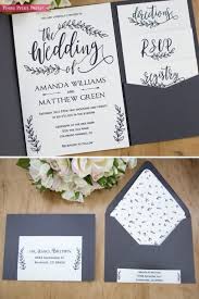 This listing is for printed invitations shipped to you. Rustic Wedding Invitation Template Diy Press Print Party