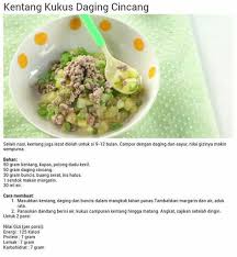 Daging giling atau daging cincang ini bisa dimasak menjadi berbagai macam resep olahan daging giling yang lezat dan bergizi. Kentang Kukus Daging Cincang Resep Makanan Bayi Makanan Sehat Balita Makanan Balita
