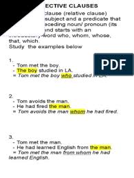 They function rather like adjectives, and are found as postmodifiers in a noun phrase. Adjective Clause And Participial Phrase Adjective Clause