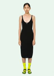 Off White Virgil Abloh Women S Basic Knit Dress Black Size S Italy40 Offwhite Basic Knit Dress Off White Virgil Abloh Knit Dress