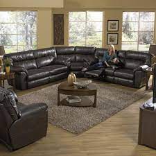 Reclining sectional by global furniture usa low price for reclining sectional by. Catnapper Nolan Reclining Sectional Sofa With Right Console Lindy S Furniture Company Reclining Sectional Sofas
