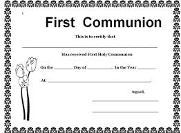 9+ free printable baby dedication certificate templates; First Communion Certificate