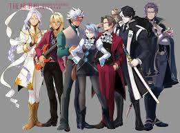 Ace Attorney Miles Edgeworth Prosecutor Group Shot Color Phoenix Wright Ace Anime