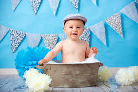 Helping baby enjoy bath time. Photo Of Cute Baby Boy Having Bath Id 123189242 Royalty Free Image Stocklib