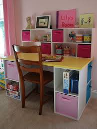 Would make a great kids desk. How To Make An Inexpensive Desk For Your Kids Diy Kids Desk Inexpensive Desk Diy Desk
