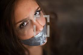 Portrait of angry man with duct tape over his mouth. Young Woman With Duct Tape Over Her Mouth Photo Lightstock