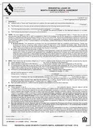free california standard residential lease agreement pdf word