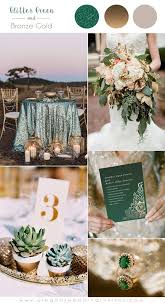 7 Classic Metallic Theme Wedding Colors With Glittery Invitations Ideas Elegantweddinginvites Com Blog Green Themed Wedding Gold Wedding Colors Bronze Wedding