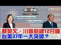 Image result for 川普 蔡英文