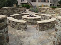 Custom stone wall made with wood, durarock, and air stone. Built In Seating Colorado Springs Co Photo Gallery Landscaping Network