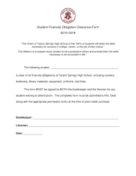 5) any financial aid, scholarship or sponsorship refund, or any other tuition and fee adjustment(s) will be applied to the total balance due for the semester. Free 15 Student Clearance Forms In Pdf Ms Word