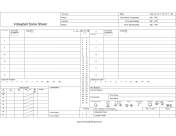In the volleyball state series, it is recommended that each competing team keep a scorebook. Score Sheets