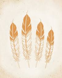4 Native Feathers Art Print 8x10 Inch Choose Your By Einbierbitte Feather Art Feather Clip Art Art