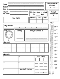 1st Grade Calendar Math Student Recording Sheet 2 Calendar Math 1st Grade Calendar Math