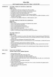An assistant teacher required from january 2021 to teach 3 and 4 year old children from 8.30am to. 20 Resume Sample For Teacher Aide