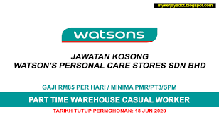 Jawatan kosong terkini sme corp 2011. Terkini Jawatan Kosong Part Time Di Watson S Personal Care Stores Sdn Bhd Permohonan Sehingga 18 Jun 2020 Mykerjayadot