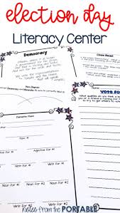 Learn About Election Day With Literacy Center A Great Addition To Any Reading Or Writing C Teaching Poetry Elementary Literacy Centers Poetry Literacy Center