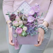 5pcs Set Envelope Flower Gift Box Lovely Hand Hold Envelope Collapsible Carton Box Bouquet Flower Arrangement B Flower Arrangements Flower Gift Flower Box Gift