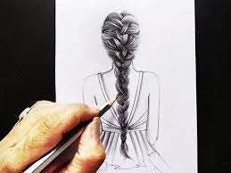 How To Draw A Girl With Stylish Hairstyle Braids For Beginners Step By Step Youtube Art Drawings Simple How To Draw Braids Drawings