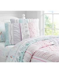 Diamond quilting and ruched panels combine to offer a modern take on the feminine ruffle. Big Deal On Bailey Ruffle Quilt Full Queen Aqua