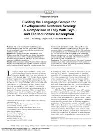 Pdf 2018 Eliciting The Language Sample For Developmental